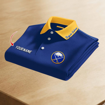[SUPER SALE] NEW CUSTOMIZED NHL28 BFS BUFFALO SABRES POLO SHIRT