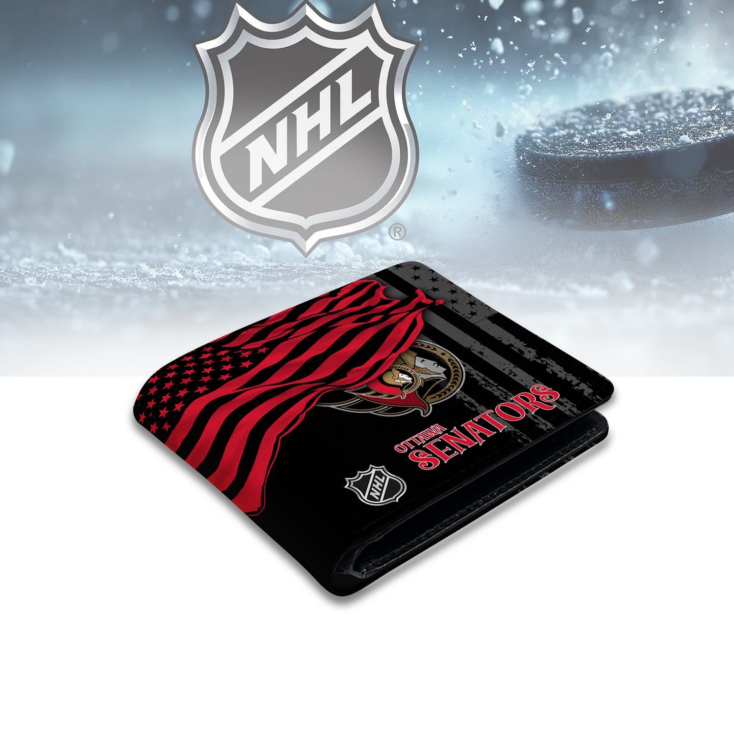 [SUPER SALE ] NEW CUSTOMIZED NHL29 OSN OTTAWA SENATORS LEATHER WALLET