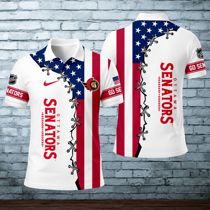 [SUPER SALE] NEW CUSTOMIZED NHL29 OSN OTTAWA SENATORS POLO SHIRT