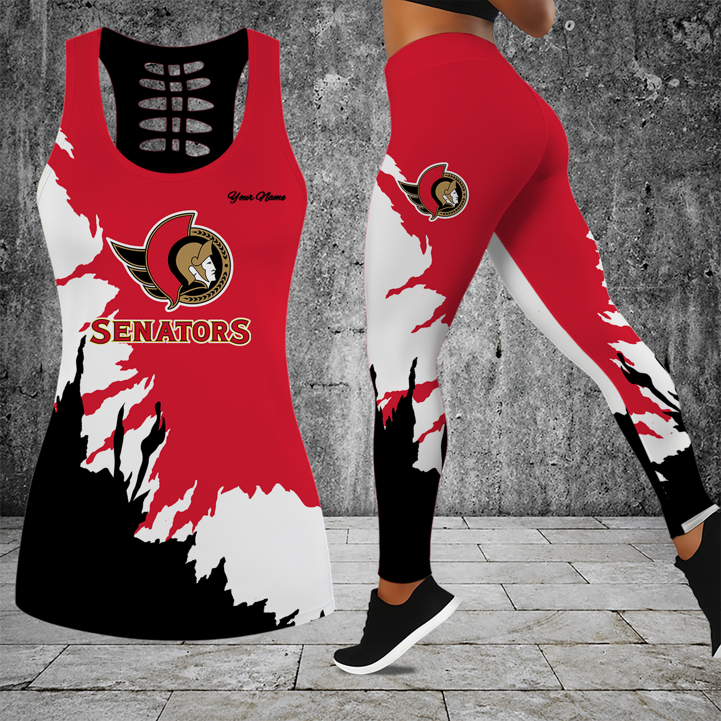 [SUPER SALE] NEW CUSTOMIZED NHL29 OSN OTTAWA SENATORS MEN'S DRAWSTRING CARGO SHORTS