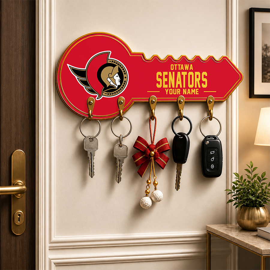 [SUPER SALE] NEW CUSTOMIZED NHL29 OSN OTTAWA SENATORS WALL KEY HOLDER FOR HOME