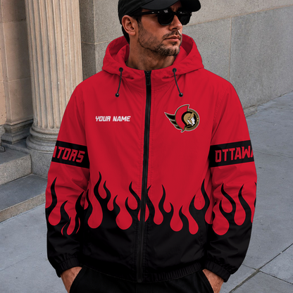 [SUPER SALE] NEW CUSTOMIZED NHL29 OSN OTTAWA SENATORS WINDBREAKER JACKET