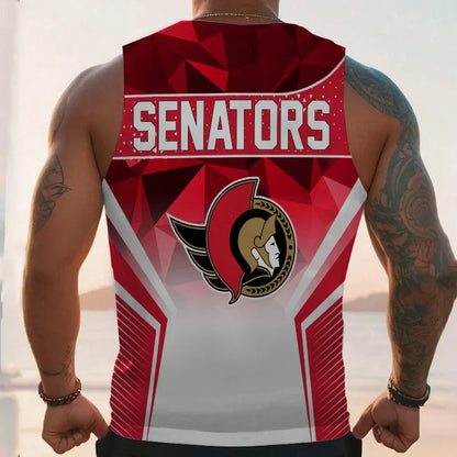 LIMITED EDITION - NEW CUSTOMIZED NHL29 OT SENATORS UNISEX TANK TOP