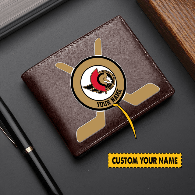 [SUPER SALE] NEW CUSTOMIZED NHL29 OSN OTTAWA SENATORS LEATHER WALLET