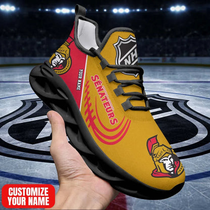 LIMITED EDITION - NEW CUSTOMIZED NHL29 OSN OT SENATORS PREMIUM CLUNKY SNEAKERS