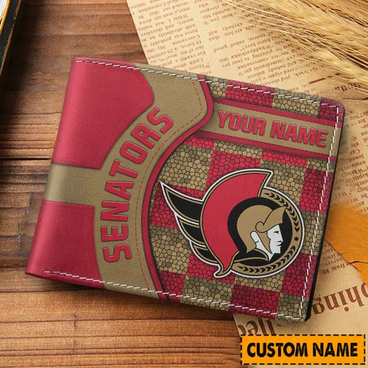 [SUPER SALE ] NEW CUSTOMIZED NHL29 OSN OTTAWA SENATORS LEATHER WALLET