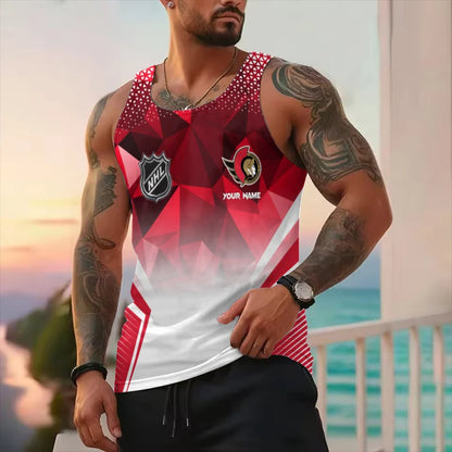 LIMITED EDITION - NEW CUSTOMIZED NHL29 OT SENATORS UNISEX TANK TOP