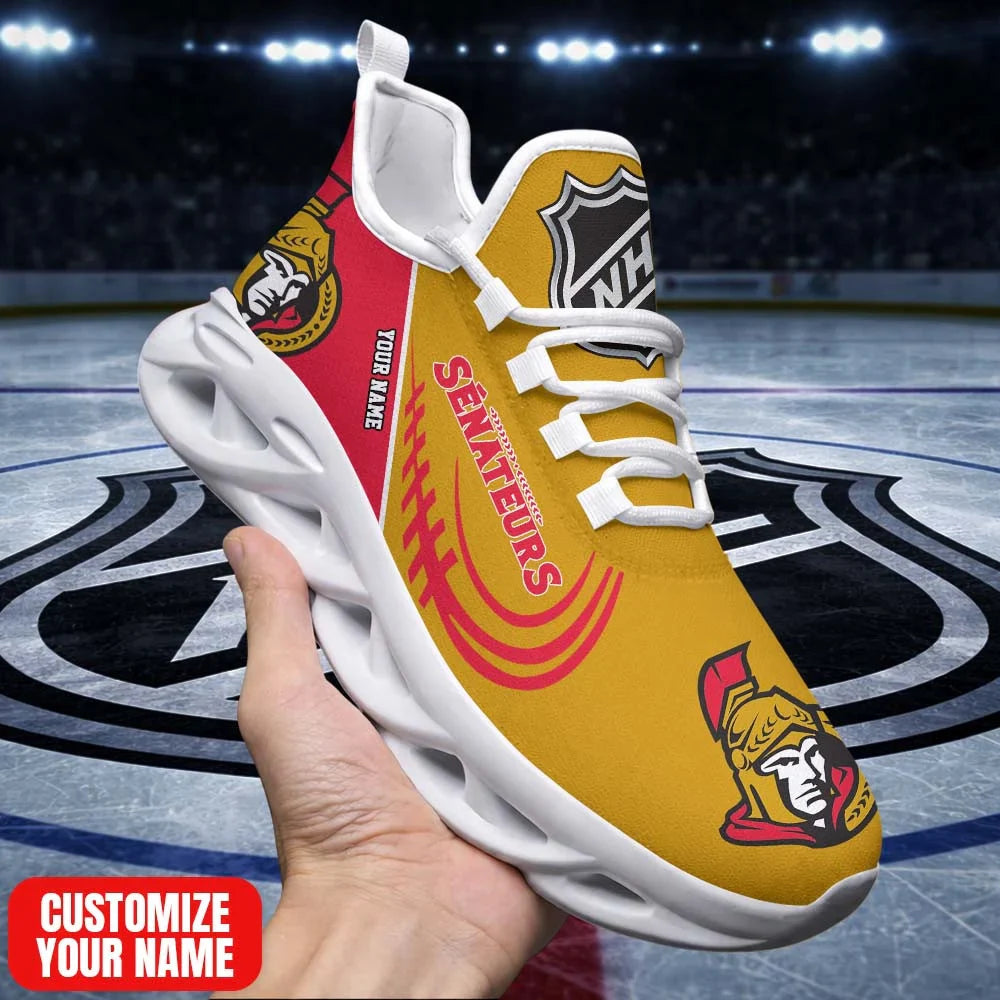 LIMITED EDITION - NEW CUSTOMIZED NHL29 OSN OT SENATORS PREMIUM CLUNKY SNEAKERS