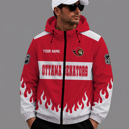 [SUPER SALE] NEW CUSTOMIZED NHL29 OSN OTTAWA SENATORS WINDBREAKER JACKET