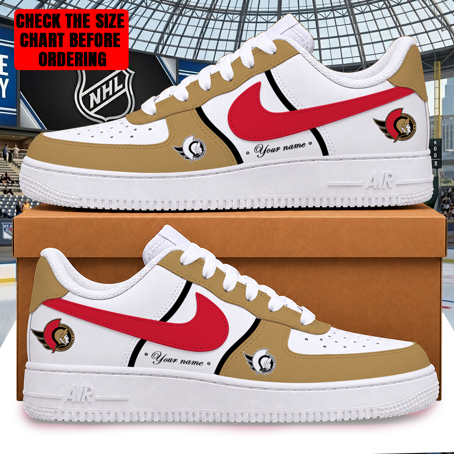 [SUPER SALE] NEW CUSTOMIZED NHL29 OSN OTTAWA SENATORS AF1 SHOES