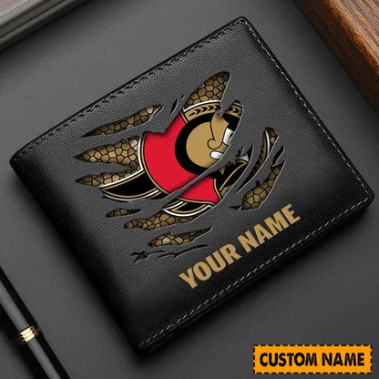 [SUPER SALE] NEW CUSTOMIZED NHL29 OSN OTTAWA SENATORS LEATHER WALLET