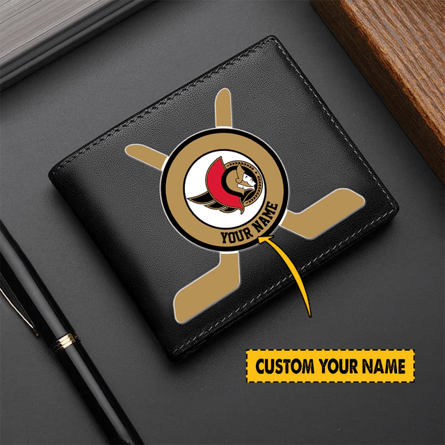 [SUPER SALE] NEW CUSTOMIZED NHL29 OSN OTTAWA SENATORS LEATHER WALLET
