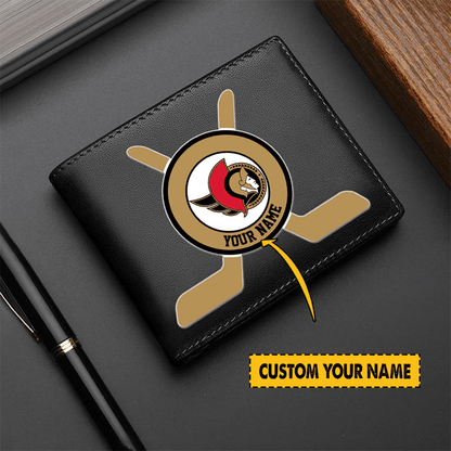 [SUPER SALE] NEW CUSTOMIZED NHL29 OSN OTTAWA SENATORS LEATHER WALLET