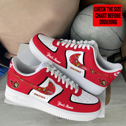 [SUPER SALE] NEW CUSTOMIZED NHL29 OSN OTTAWA SENATORS AF1 SHOES