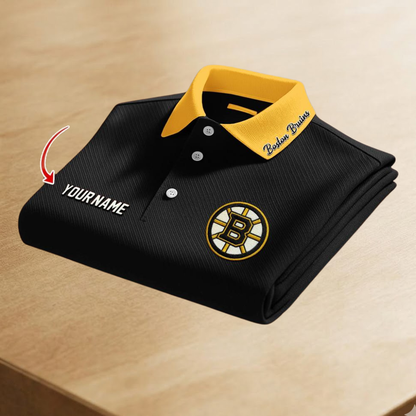 [SUPER SALE] NEW CUSTOMIZED NHL02 BTB BOSTON BRUINS POLO SHIRT