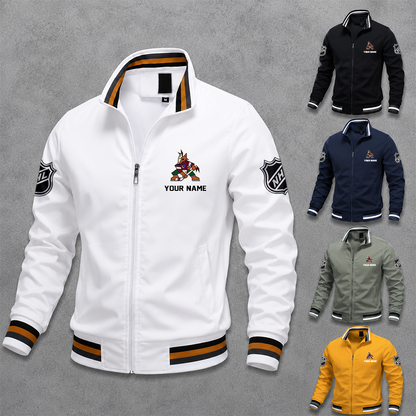 [SUPER SALE] NEW CUSTOMIZED NHL30 AZC ARIZONA COYOTES MULTICOLOR MEN'S CASUAL JACKET