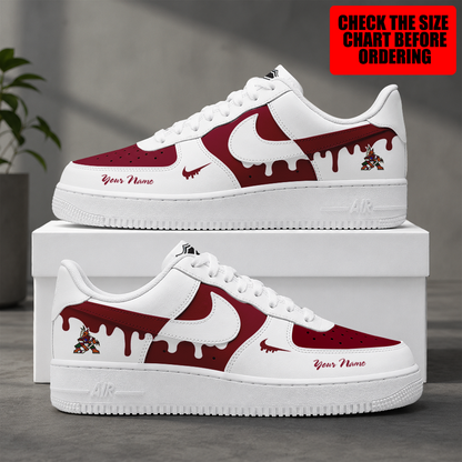 [SUPER SALE] NEW CUSTOMIZED NHL30 AZC ARIZONA COYOTES AF1 SHOES