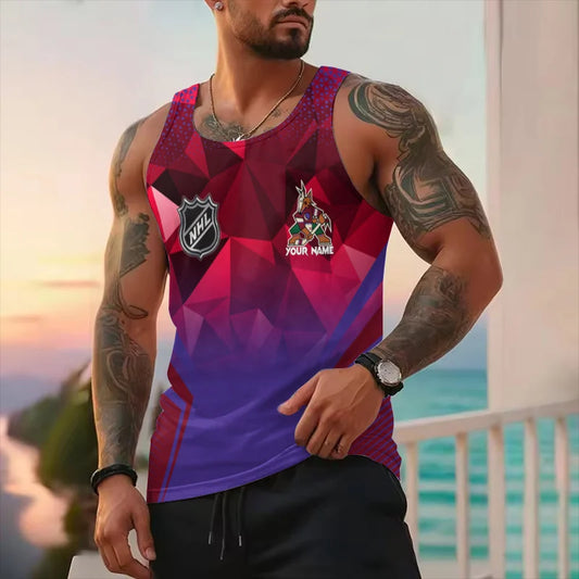 LIMITED EDITION - NEW CUSTOMIZED NHL30 AZ COYOTES UNISEX TANK TOP