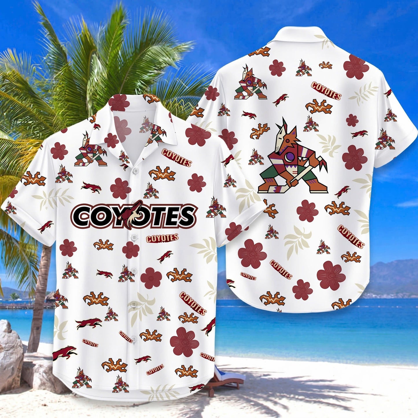 [SUPER SALE ]  NEW CUSTOMIZED NHL30 AZC ARIZONA COYOTES UNISEX HAWAIIAN SHIRT