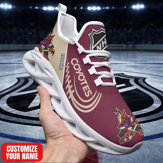 LIMITED EDITION - NEW CUSTOMIZED NHL30 AZC AZ COYOTES PREMIUM CLUNKY SNEAKERS