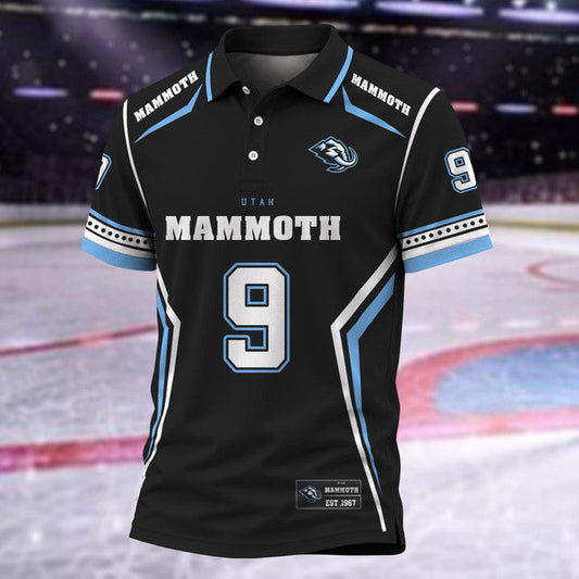 [SUPER SALE] NEW CUSTOMIZED NHL30 UTA UTAH MAMMOTH POLO SHIRT
