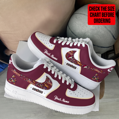 [SUPER SALE] NEW CUSTOMIZED NHL30 AZC ARIZONA COYOTES AF1 SHOES