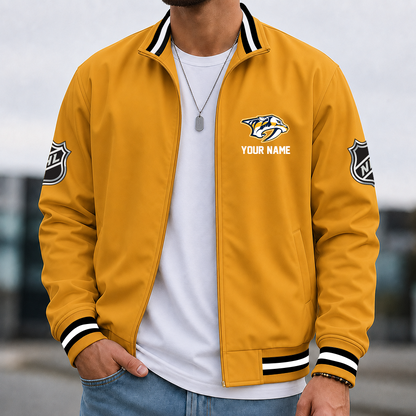 [SUPER SALE] NEW CUSTOMIZED NHL31 NVP NASHVILLE PREDATORS MULTICOLOR MEN'S CASUAL JACKET