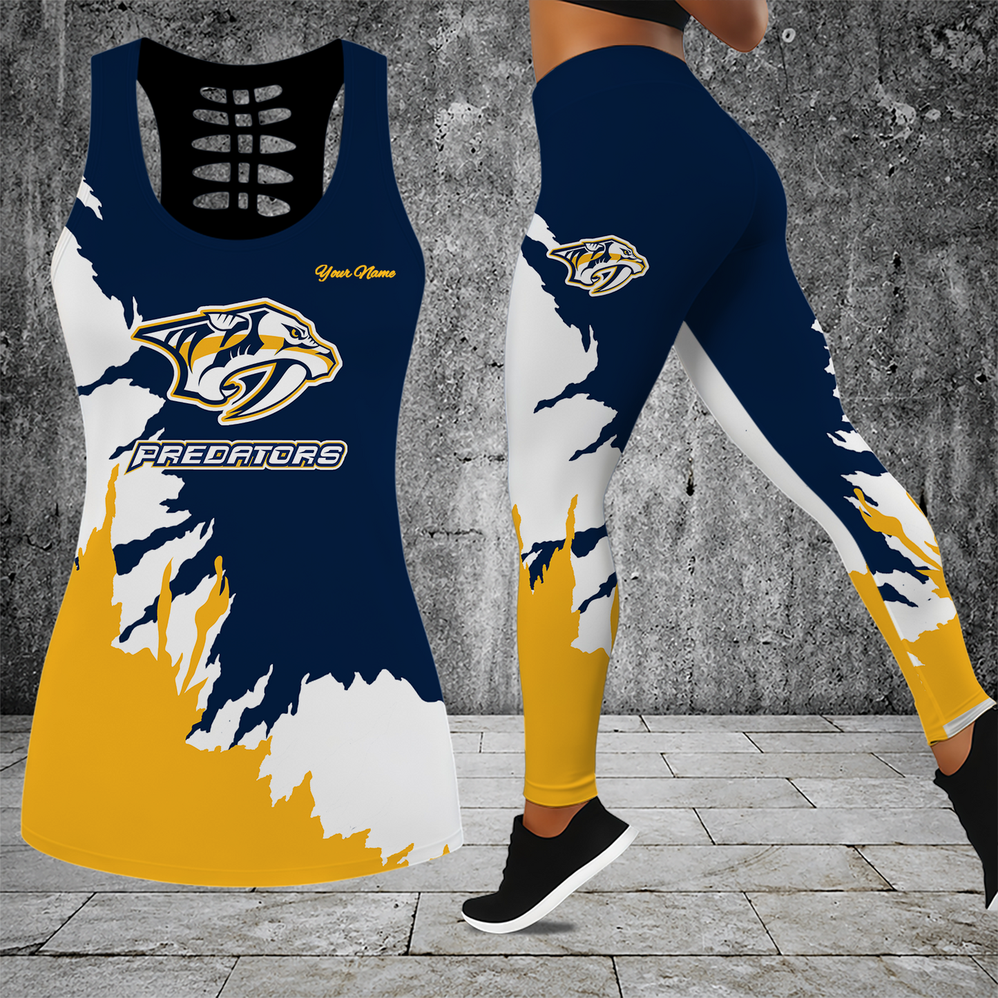 [SUPER SALE] NEW CUSTOMIZED NHL31 NVP NASHVILLE PREDATORS MEN'S DRAWSTRING CARGO SHORTS