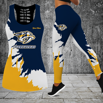 [SUPER SALE] NEW CUSTOMIZED NHL31 NVP NASHVILLE PREDATORS MEN'S DRAWSTRING CARGO SHORTS