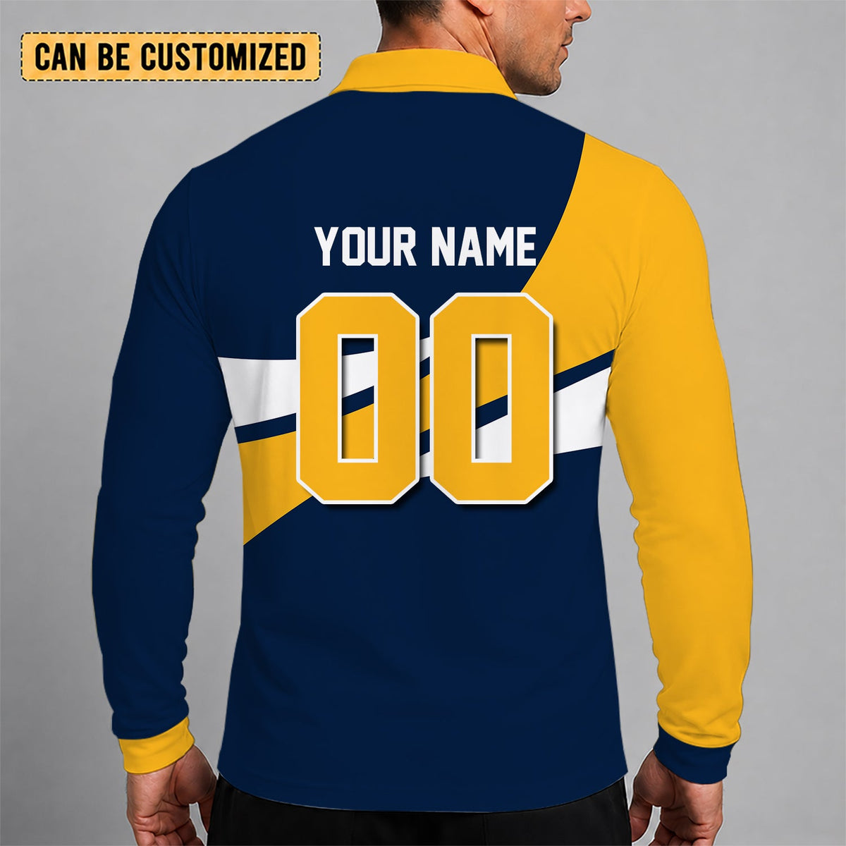 [SUPER SALE] NEW CUSTOMIZED NHL31 NVP NASHVILLE PREDATORS MEN LONG SLEEVE POLO