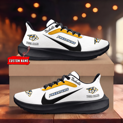[SUPER SALE] NEW CUSTOMIZED NHL31 NVP NASHVILLE PREDATORS ROAD RUNNING SHOES