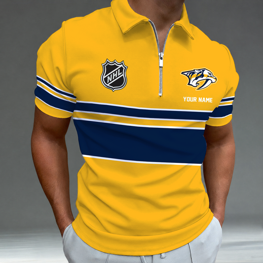 [SUPER SALE] NEW CUSTOMIZED NHL31 NVP NASHVILLE PREDATORS POLO SHIRT