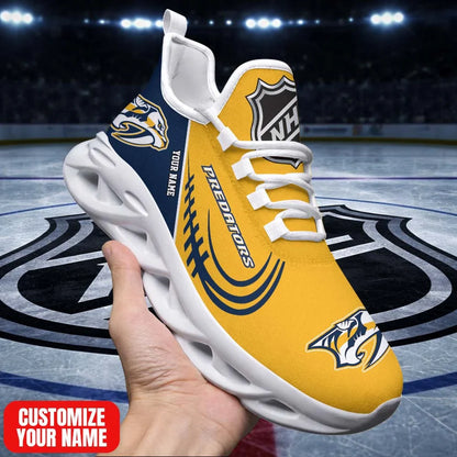 LIMITED EDITION - NEW CUSTOMIZED NHL31 NVP NV PREDATORS PREMIUM CLUNKY SNEAKERS