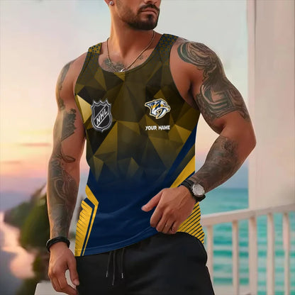 LIMITED EDITION - NEW CUSTOMIZED NHL31 NV PREDATORS UNISEX TANK TOP