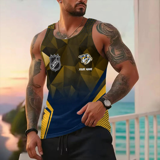 LIMITED EDITION - NEW CUSTOMIZED NHL31 NV PREDATORS UNISEX TANK TOP