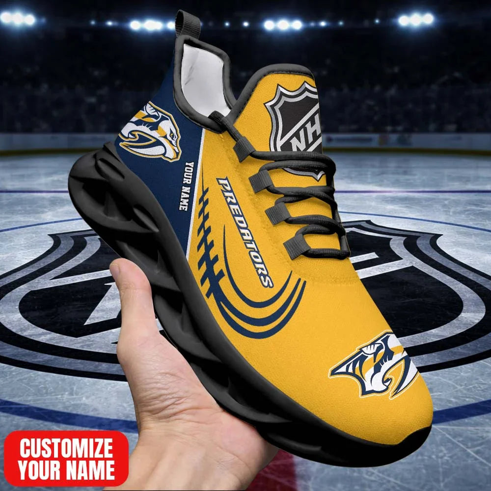 LIMITED EDITION - NEW CUSTOMIZED NHL31 NVP NV PREDATORS PREMIUM CLUNKY SNEAKERS