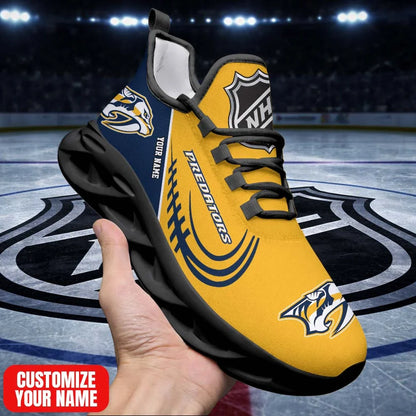 LIMITED EDITION - NEW CUSTOMIZED NHL31 NVP NV PREDATORS PREMIUM CLUNKY SNEAKERS