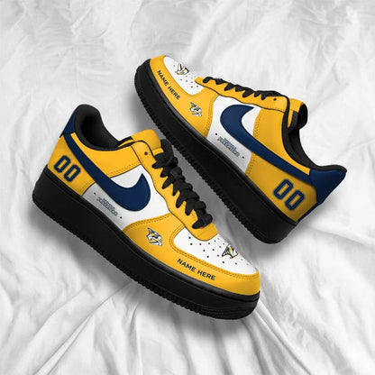 [SUPER SALE] NEW CUSTOMIZED NHL31 NVP NASHVILLE PREDATORS AF1 SHOES
