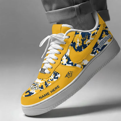 [SUPER SALE] NEW CUSTOMIZED NHL31 NVP NASHVILLE PREDATORS AF1 SHOES
