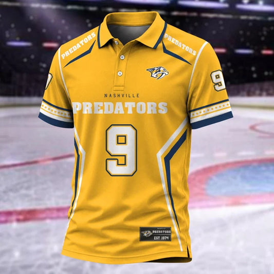 [SUPER SALE] NEW CUSTOMIZED NHL31 NVP NASHVILLE PREDATORS POLO SHIRT