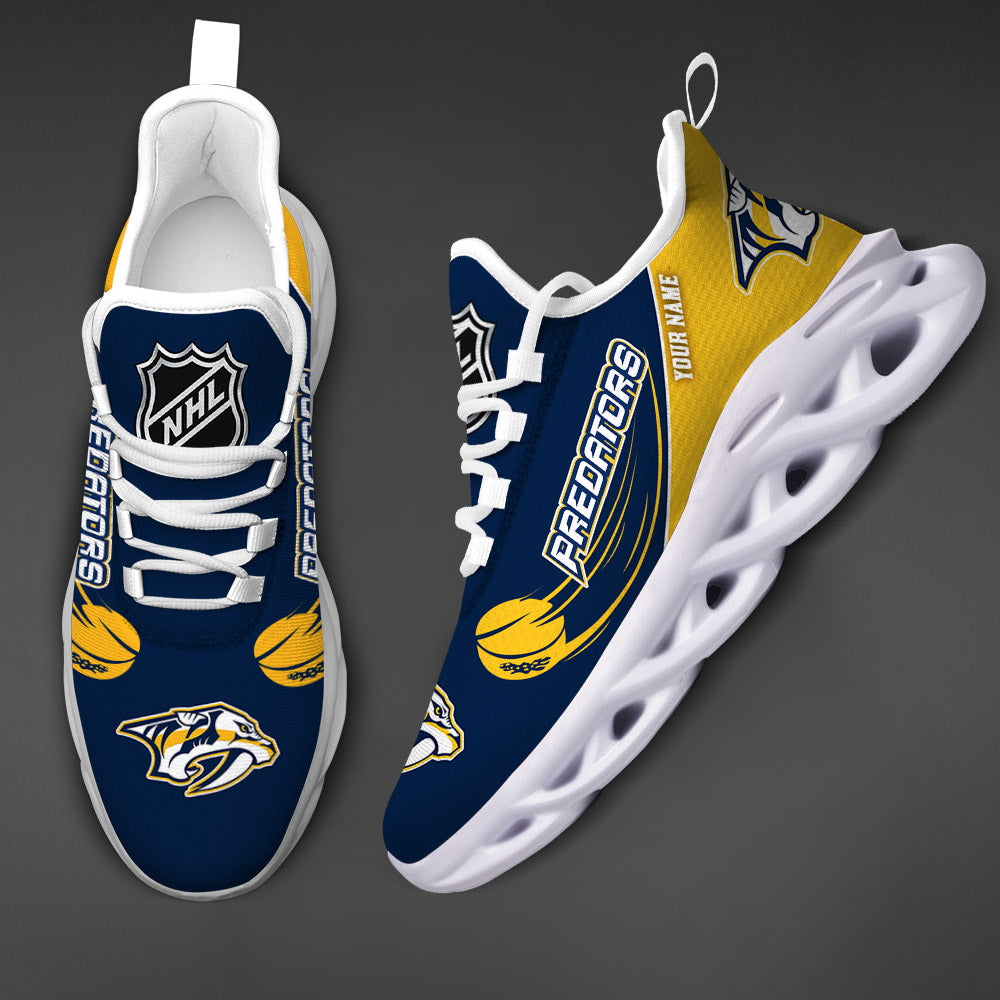 [SUPER SALE] NEW CUSTOMIZED NHL31 NVP NASHVILLE PREDATORS CLUNKY SNEAKERS