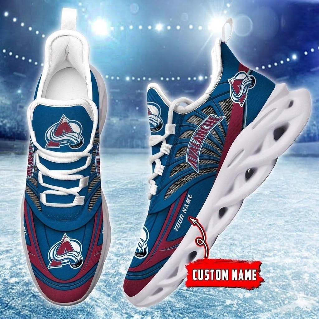 [SUPER SALE] NEW CUSTOMIZED NHL05 CAL COLORADO AVALANCHE CLUNKY SNEAKERS