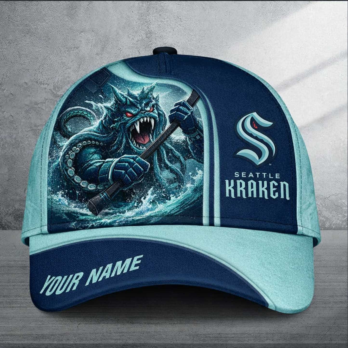 LIMITED EDITION - NEW CUSTOMIZED NHL20 STK SEATTLE KRAKEN CLASSIC CAP