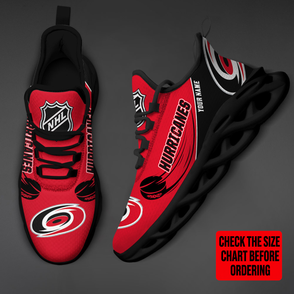 [SUPER SALE] NEW CUSTOMIZED NHL07 CLH CAROLINA HURRICANES CLUNKY SNEAKERS