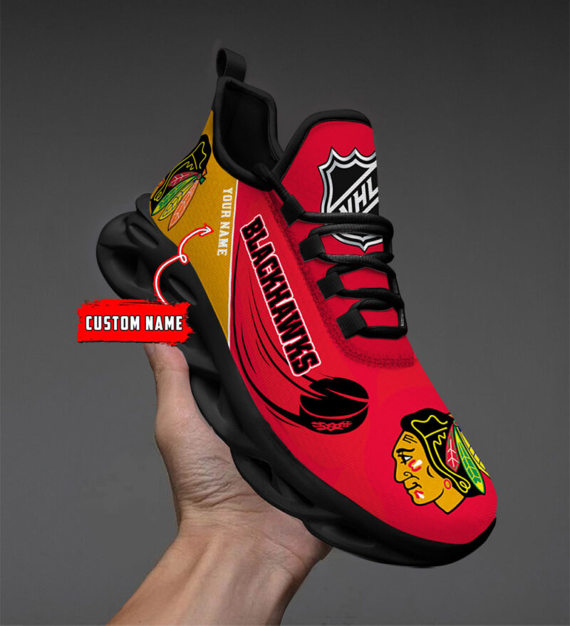 [SUPER SALE] NEW CUSTOMIZED NHL08 CBH CHICAGO BLACKHAWKS CLUNKY SNEAKERS