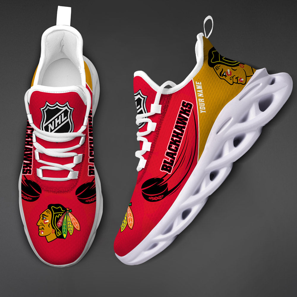 [SUPER SALE] NEW CUSTOMIZED NHL08 CBH CHICAGO BLACKHAWKS CLUNKY SNEAKERS