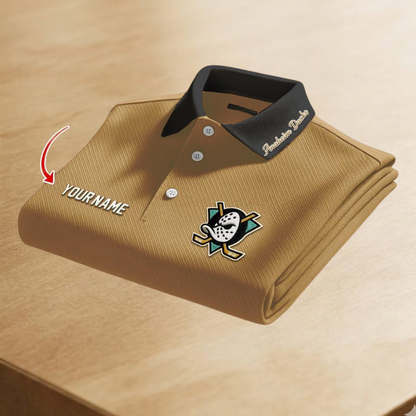 [SUPER SALE] NEW CUSTOMIZED NHL09 AHD ANAHEIM DUCKS POLO SHIRT