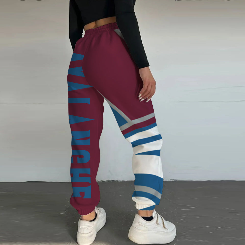 LIMITED EDITION - NEW CUSTOMIZED NHL05 CAL COLORADO AVALANCHE LONG PANTS