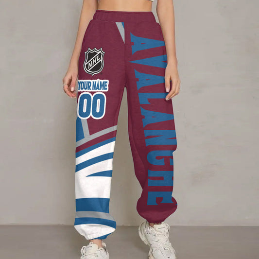 LIMITED EDITION - NEW CUSTOMIZED NHL05 CAL COLORADO AVALANCHE LONG PANTS