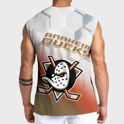 LIMITED EDITION - NEW CUSTOMIZED NHL09 AHD ANAHEIM DUCKS TANK TOP & GYM SHIRT